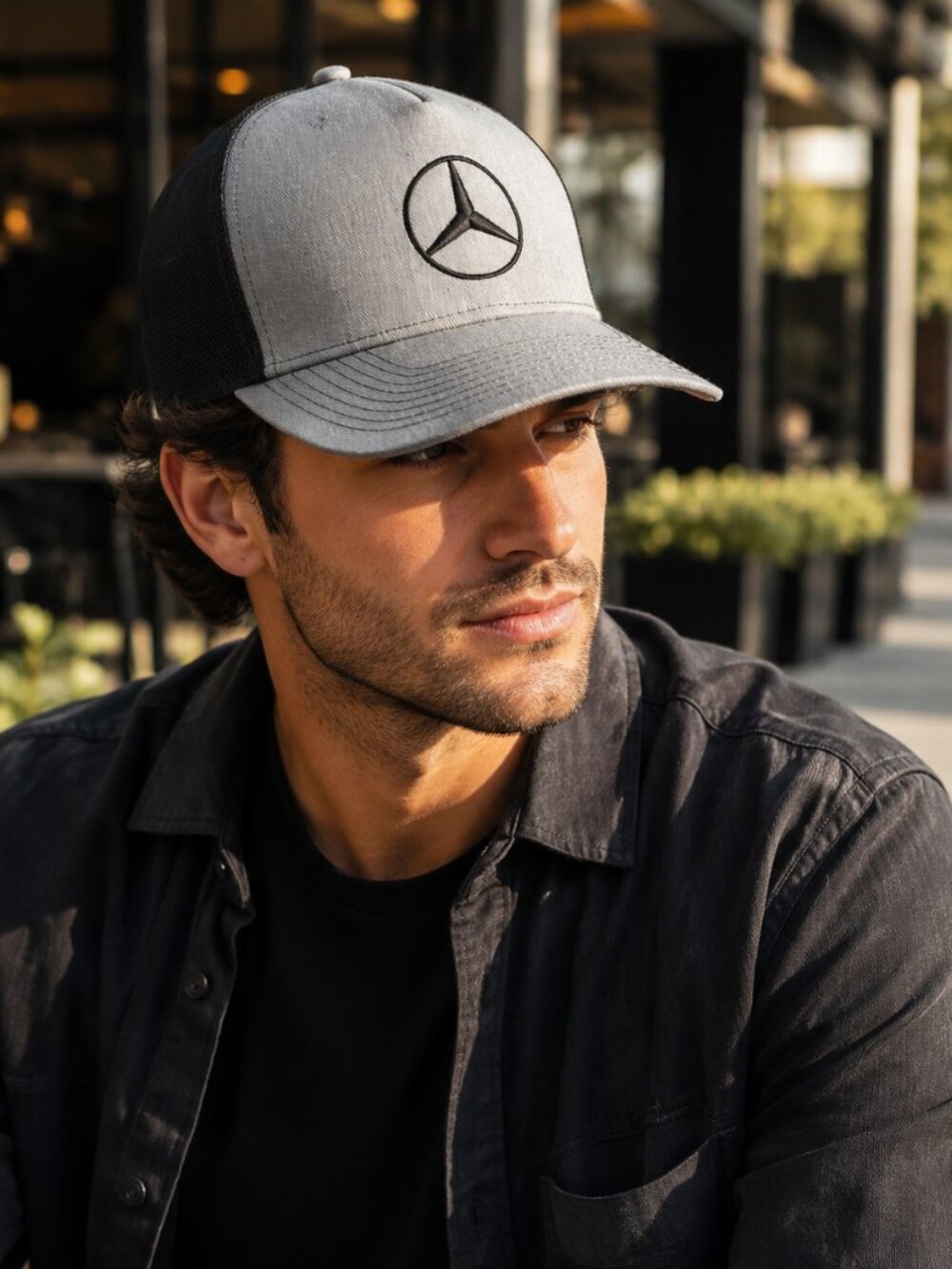 Mercedes-Benz Embroidered Logo Two-Tone Baseball Cap 😍